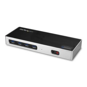 StarTech.com Docking Station USB Tipo C para Laptop, 2x DisplayPort, 2x HDMI, 6x USB 3.0, Negro/Plata P O HDMI REPLICADOR USBC