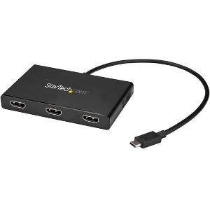 StarTech.com Splitter Divisor USB-C a 3 Puertos HDMI, Negro .