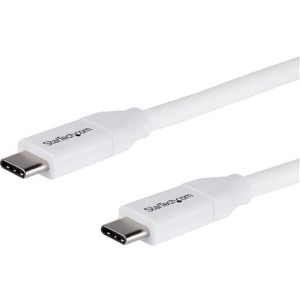 StarTech.com Cable USB-C 2.0 Macho - USB-C 2.0 Macho, 4 Metros, Blanco CON PD 5A USB 2.0 BLANCO