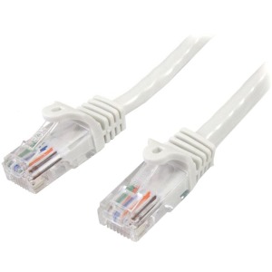 StarTech.com Cable Patch Cat5e UTP sin Enganches RJ-45 Macho - RJ-45 Macho, 3 Metro, Blanco CAT5E ETHERNET RJ45 SNAGLESS
