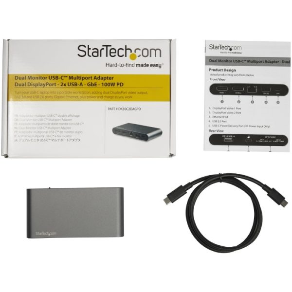 StarTech.com Docking Station DK30C2DAGPD USB, 2x USB 3.0, 1x USB 2.0, 1x RJ-45, Negro 2X4K DP WINDOWS PD - Image 7