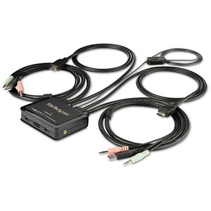 Conmutador StarTech.com - USB - HDMI - 3.5mm - Alimentado Vía USB PUERTOS HDMI CON CABLES - USB 4K60H