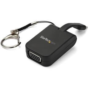 StarTech.com Adaptador Portátil USB C Macho - VGA Hembra, Negro - LLAVERO ENGANCHE RáPIDO - 1080P