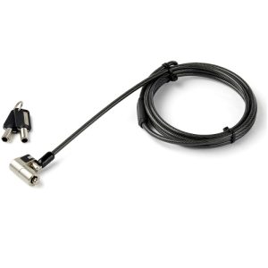 StarTech.com Candado de Llave para Laptops, 2 Metros, Negro CABLE 2M - RANURAS K  NANO  WEDGE