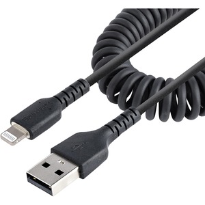 CABLE 50CM USB A LIGHTNING MFI EN ESPIRAL CARGA DE IPHONE