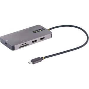 ADAPTADOR MULTIPUERTOS USB-C A 2X HDMI PD 100W HUB USB RED