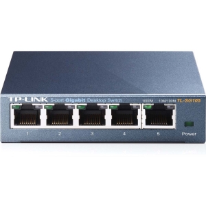 Switch TP-Link Gigabit Ethernet TL-SG105, 10/100/1000Mbps, 5 Puertos - No Administrable 5PTOS GIGABIT  SIN ADMINISTRACION