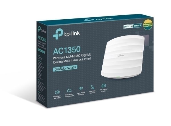 Access Point TP-Link Gigabit Ethernet de Banda Dual EAP225, 300Mbit/s, Inalámbrico, 1x RJ-45, 2.4/5GHz, 3 Antenas de 5dBi BANDA AC1350 DE MONTAJE EN TECHO - Image 2