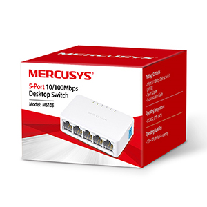 Switch Mercusys Fast Ethernet MS105, 5 Puertos 10/100Mbps, 1Gbit/s - No Administrable DE 5 PUERTOS 10/100MBPS - Image 2