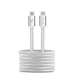 CABLE VORAGO CAB-124 USB TIPO C -USB TIPO C 1 MTR CARGA RAPIDA BLAN