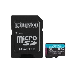 KINGSTON MEMORIA128GB MICROSDXC CANVAS GO PLUS A2 U3 V30 CARD + AD