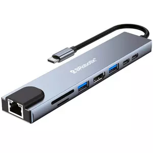 DOCKING 8 EN 1 HDMI/RJ45/USBX2 TIPOC/SD BROBOTIX
