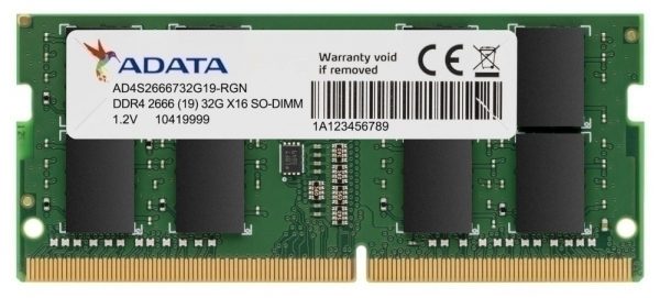 ADATA RAM 8G SODIMM DDR4-2666 MHZ UNBUFFERED