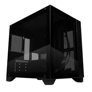 Game Factor CSG570 Gabinete para computadora gamer - Micro ATX, ATX, Mini ITX Placa base admitida - SPCC, Vidrio templado - 9 x Ventilador(es) admitido - 2 x Compartimiento interno 2.5" - 2 x Internal 2.5"/3.5" Bay(s) - 4 x Ranura(s) - 3 x USB(s) - 1 xEntrada audio - 1 xSalida audio - Refrigerador Líquido GABINETE GAME FACTOR CSG570 MAT X FISHTANK DOBLE CRISTAL USB 3  S F