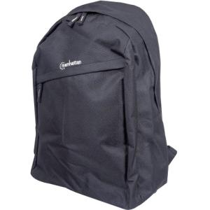 Manhattan Mochila Knappack de PVC/Poliester para Laptop 15.6' Negro .                               .