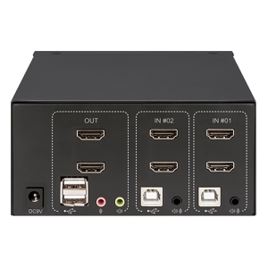 Manhattan Conmutador KVM - 2 Computador(es) - 1 Usuarios locales - 3840 x 2160 - 5 x USB - USB 2.0 - 6 x HDMI SWITCH KVM PARA 2 COMPUTADORAS Y 2 MONITORES HDMI 4K 2USB 3.5MM
