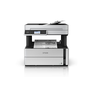 Impresora Multifuncional Epson EcoTank M3180, Blanco y Negro, Inyección, Tanque de Tinta, Inalámbrico, Print/Scan/Copy/Fax 39 PPM 1200 X2400 USB WIFI RED DPX
