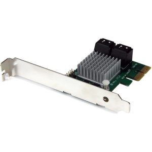 StarTech.com Tarjeta Controladora PCI Express 2.0 de 4 Puertos SATA III 6Gbps RAID con Enlace HyperDuo para SSD - Adaptador PCIe a SATA3 - Compatibilidad con RAID - JBOD, 1, 0, 1+0 Nivel de RAID - 4 Total puerto(s) SATA - 4 Puerto(s) interno SATA - PC, Mac, Linux TARJETA CONTROLADORA SATA3 6GBRAID 4X HYPERDUO PCI EXPRESS .