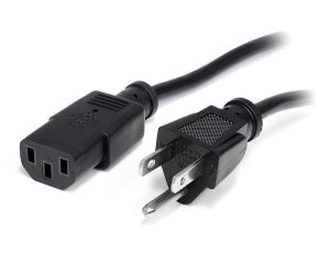 StarTech.com Cable de Poder NEMA 5-15P - C13 Coupler, 7.6 Metros, Negro COMPUTADORA NEMA5-15P A C13     .
