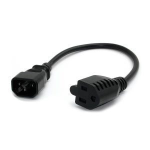 StarTech.com Cable de Poder NEMA 5-15R - C14 Coupler, 30cm, Negro C14 A NEMA 5-15R PARA COMPUTADOR.