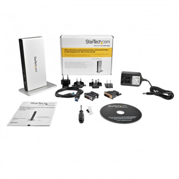 StarTech.com Replicador de Puertos Universal USB 3.0 para Laptop con DVI Doble y Ethernet Gigabit con Adaptadores HDMI VGA UNIVERSAL HDMI VGA DVI ETHERNET . - Image 4