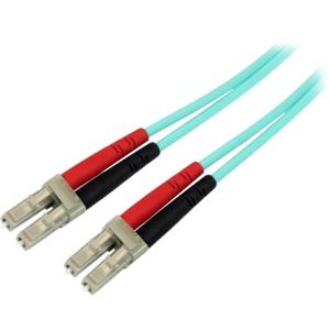 Cable Fibra StarTech.com Óptica Dúplex Multimodo OM4, LC Macho - LC Macho, 50/125µm, 5 Metros, Aqua OM4 100GB 50/125 LSZH AGUAMARINA