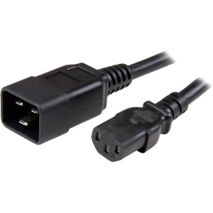 StarTech.com Cable de Poder C13 Macho - C20 Hembra, .91 cm, Negro 91CM ALIMENTACION DE COMPUTADORA
