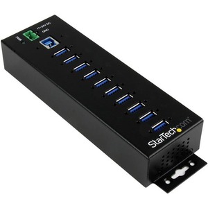 Hub StarTech.com  USB-B 3.0 Hembra - 10 Puertos USB 3.2 Hembra, 5000Mbit/s, Negro PUERTOS - CON ADAPTADOR DE PODER