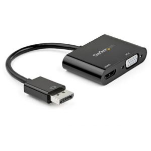 Adaptador StarTech.com  DisplayPort Macho - HDMI + VGA Hembra, Negro 4K 60HZ - PARA MAC § WINDOWS