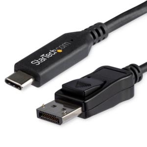 StarTech.com Cable Adaptador 1.8m USB-C a DisplayPort - Conversor USB Tipo C a DP - 8K 60Hz HBR3 - Convertidor Thunderbolt 3 DisplayPort - Cable for Dispositivo de audio/vídeo, Monitor, iPad Pro - 32.4Gbit/s - Admite hasta7680 x 4320 - Negro CABLE ADAPTADOR 1.8M USB C ADISPLAYPORT TIPO C 8K 60HZ
