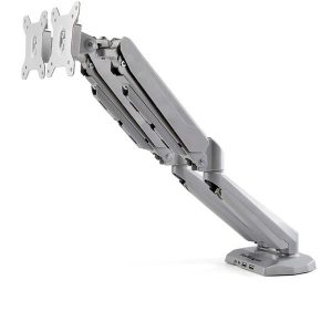 StarTech.com ARMSLIMDUOS Soporte de Escritorio - Brazos para 2 Monitores - 2x USB 3.0 y Audio 3.5mm - Altura ajustable - 2 Pantalla(s) admitidas - 38.1cm a 81.3cm (32") para pantalla plana - 15.97kg Capacidad de carga - 75 x 75, 100 x 100 - Aluminio - 1 Solamente SOPORTE MONITORES-ESCRITORIO-2 BRAZOS-2X USB 3.0 Y 3.5MM