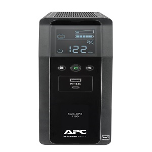 UPS de línea interactiva APC by Schneider Electric Back-UPS Pro - 1.10kVA/600W - Torre - 16Hora(s) Recharge - 4.10Minuto(s) Stand-by - 120 V AC Entrada - 120 V AC Salida - 10 x NEMA 5-15R, 2 x USB Receptacle(s) APC BACK-UPS BR 1100VA 120 V .