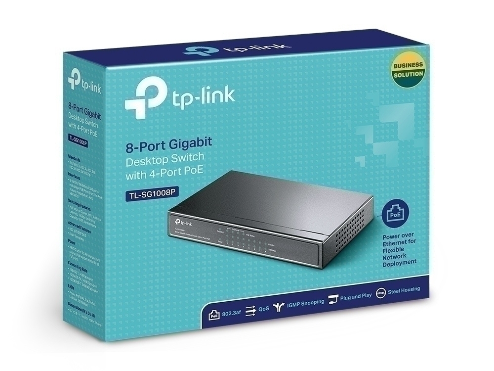 Switch TP-Link Gigabit Ethernet TL-SG1008P, 10/100/1000Mbps, 16Gbit/s, 8 Puertos, 8000 Entradas - No Administrable GIGABIT CON 4 PUERTOS POE SIN ADM - Image 4