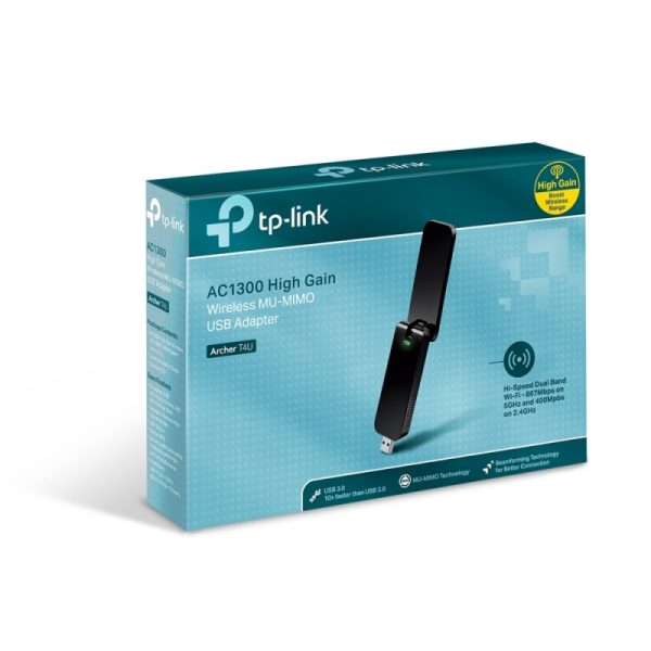 TP-Link Adaptador de Red USB AC1300 ARCHER T4U, 867 Mbit/s, 2.4/5GHz DOBLE BANDA AC1300 - Image 3