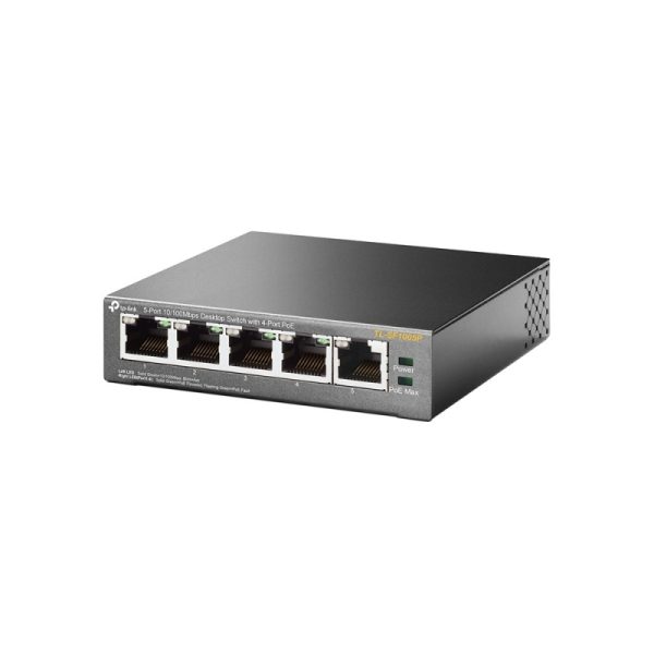 TP-Link switch de escritorio de 5 puertos a 10/100 Mbps con PoE en 4 puertos SWITCH DE ESCRITORIO DE 5 PTOS ETHERNET CON 4 PTOS POE SIN ADMI - Image 3
