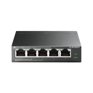TP-Link switch de escritorio de 5 puertos a 10/100 Mbps con PoE en 4 puertos 5-PORT 10/100 MBPS DESKTOP SWITCH WITH 4-PORT POE
