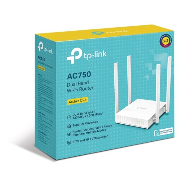 TP-Link router de Doble Banda AC750, d433 Mbps en 5 GHz y 300 Mbps en 2.4 GHz ROUTER WI-FI DE DOBLE BANDA AC7 50 - Image 4