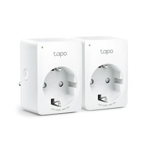 Smart Plug TP-Link  Tapo P100, WiFi, 1 Conector, 2990W, 10A, Blanco, 2 Piezas NTE 2 PIEZAS