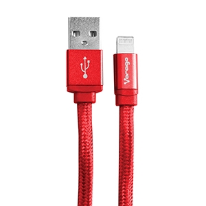 CABLE VORAGO CAB-119 USB-APPLE LIGHTNING 1 METRO BOLSA ROJO CABLE VORAGO CAB-119 ROJO USB A PPLE LIGHTNING 1 METRO ROJO BOLS.