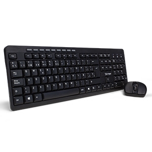 Teclado y ratón Vorago KM-304 - Español - USB Inalámbrico RF - 105 Tecla - USB Inalámbrico RF - Óptico - 1600 dpi - Multimedia Tecla(s) de acceso rápido - AAA - Compatible con Workstation, Computador para Windows VORAGO KIT TECLADO Y MOUSE INALAMBRICOS MULTIMEDIA NEGRO