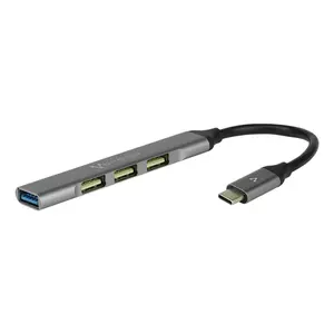 CONCENTRADOR HUB VORAGO HU-200 4 PUERTOS USB SLIM TIPO C