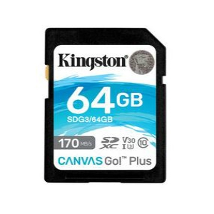 MICRO SDXC MEMORIA KINGSTON 64GB CANVAS GO PLUS C10 UHS-I U3 V30 KINGSTON MEMORIA 64GB SDXC CANV AS GO PLUS C10 UHS-I U3 V30