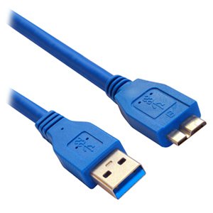 BROBOTIX CABLE USB V3.0 A -MICRO B MACHO 60 CENTIMETROS COLOR AZUL - HDD Disco Duro Cable Impresora Notebook Laptop Escritorio Hub - 1 Conector USB Tipo A Macho a 1 Conector Micro B Macho - Versión 3.0 CABLE USB V3.0 A - MICROB MACHO 0.6 MTS BROBOTIX