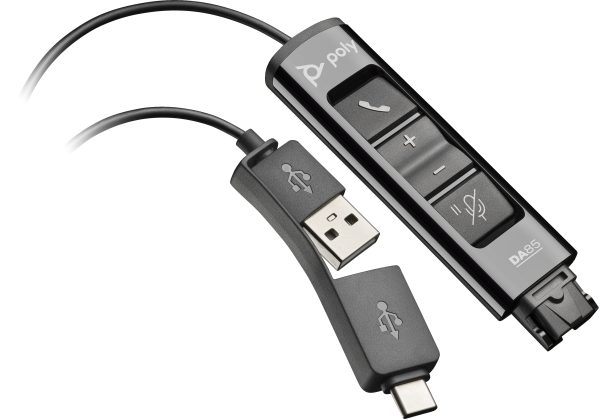 ADAPTER - POLY DA85 -HYBRID USB CONNECTOR Poly DA85 USB to QD Adapter (218267-01)