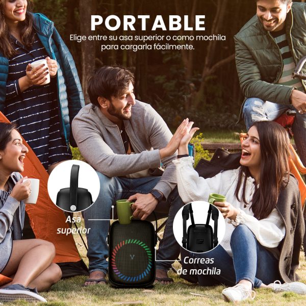 MINI BAFLE KARAOKE VORAGO KSP-4 55 40WATTS RECARGABLE 1 MICROFONO MINI BAFLE KARAOKE VORAGO KSP-455 40WATTS RECARGABLE 1 MICROFONO INALAMBRICO C/CORREAS TWS IPX5 BT 6HRS - Image 2