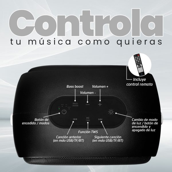MINI BAFLE KARAOKE VORAGO KSP-4 55 40WATTS RECARGABLE 1 MICROFONO MINI BAFLE KARAOKE VORAGO KSP-455 40WATTS RECARGABLE 1 MICROFONO INALAMBRICO C/CORREAS TWS IPX5 BT 6HRS - Image 7