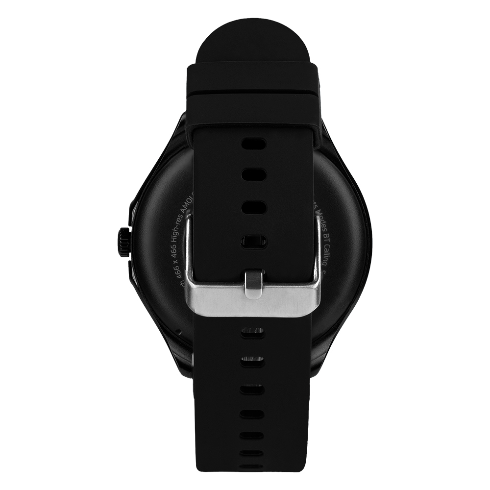 Vorago SW-505 Smart Watch - Redondo Case Shape - Negro Case Color - Negro Band Color - Sensor Salud, Monitor de ritmo cardiaco, Sensor del oxímetro de pulso, Podómetro - Notificación push - Pulso cardíaco, Presión sanguínea - 125MB Built-in Memory - 256KB Memoria estándar - 3.6cm (1.4") - AMOLED Pantalla - Pantalla Táctil - Bluetooth - 120Hora(s) - Inalámbrico - Salud & Ejercicio, Seguimiento, Deportes - Resistente al agua, Resistente al polvo - IP67 Resistente al agua SMARTWATCH VORAGO SW-505 REDOND O IP67 BT 5.3 AMOLED 1.4INCH 2 EXTE - Image 2