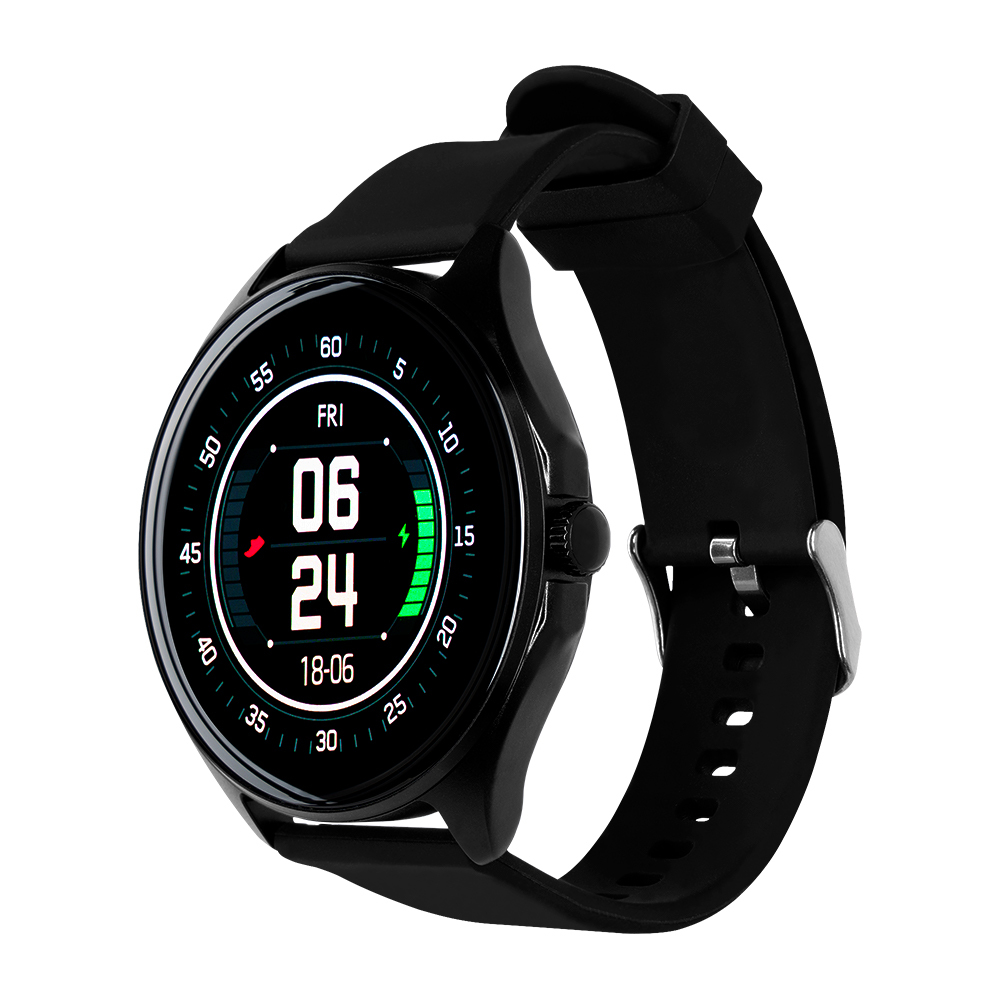 Vorago SW-505 Smart Watch - Redondo Case Shape - Negro Case Color - Negro Band Color - Sensor Salud, Monitor de ritmo cardiaco, Sensor del oxímetro de pulso, Podómetro - Notificación push - Pulso cardíaco, Presión sanguínea - 125MB Built-in Memory - 256KB Memoria estándar - 3.6cm (1.4") - AMOLED Pantalla - Pantalla Táctil - Bluetooth - 120Hora(s) - Inalámbrico - Salud & Ejercicio, Seguimiento, Deportes - Resistente al agua, Resistente al polvo - IP67 Resistente al agua SMARTWATCH VORAGO SW-505 REDOND O IP67 BT 5.3 AMOLED 1.4INCH 2 EXTE - Image 5
