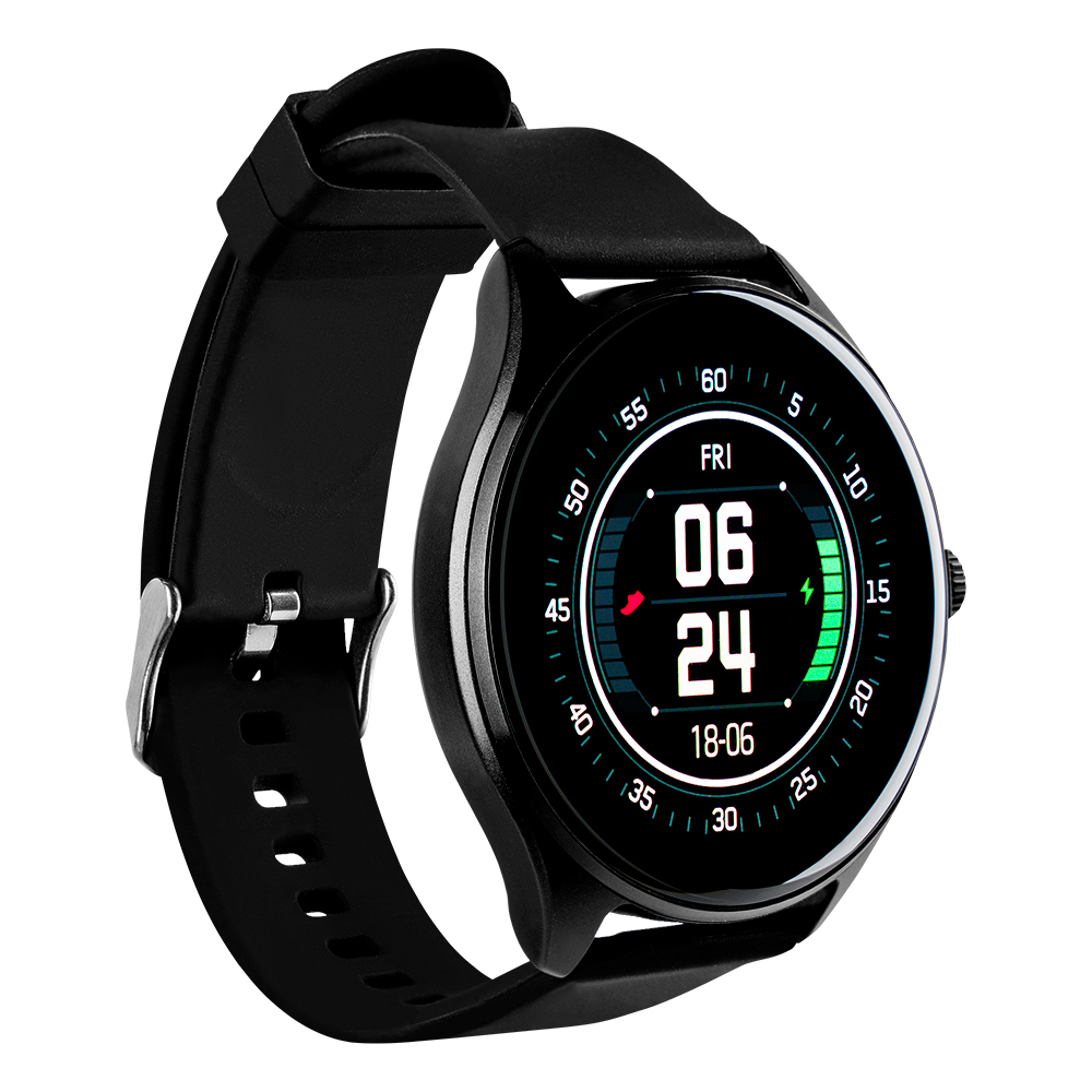 Vorago SW-505 Smart Watch - Redondo Case Shape - Negro Case Color - Negro Band Color - Sensor Salud, Monitor de ritmo cardiaco, Sensor del oxímetro de pulso, Podómetro - Notificación push - Pulso cardíaco, Presión sanguínea - 125MB Built-in Memory - 256KB Memoria estándar - 3.6cm (1.4") - AMOLED Pantalla - Pantalla Táctil - Bluetooth - 120Hora(s) - Inalámbrico - Salud & Ejercicio, Seguimiento, Deportes - Resistente al agua, Resistente al polvo - IP67 Resistente al agua SMARTWATCH VORAGO SW-505 REDOND O IP67 BT 5.3 AMOLED 1.4INCH 2 EXTE - Image 6