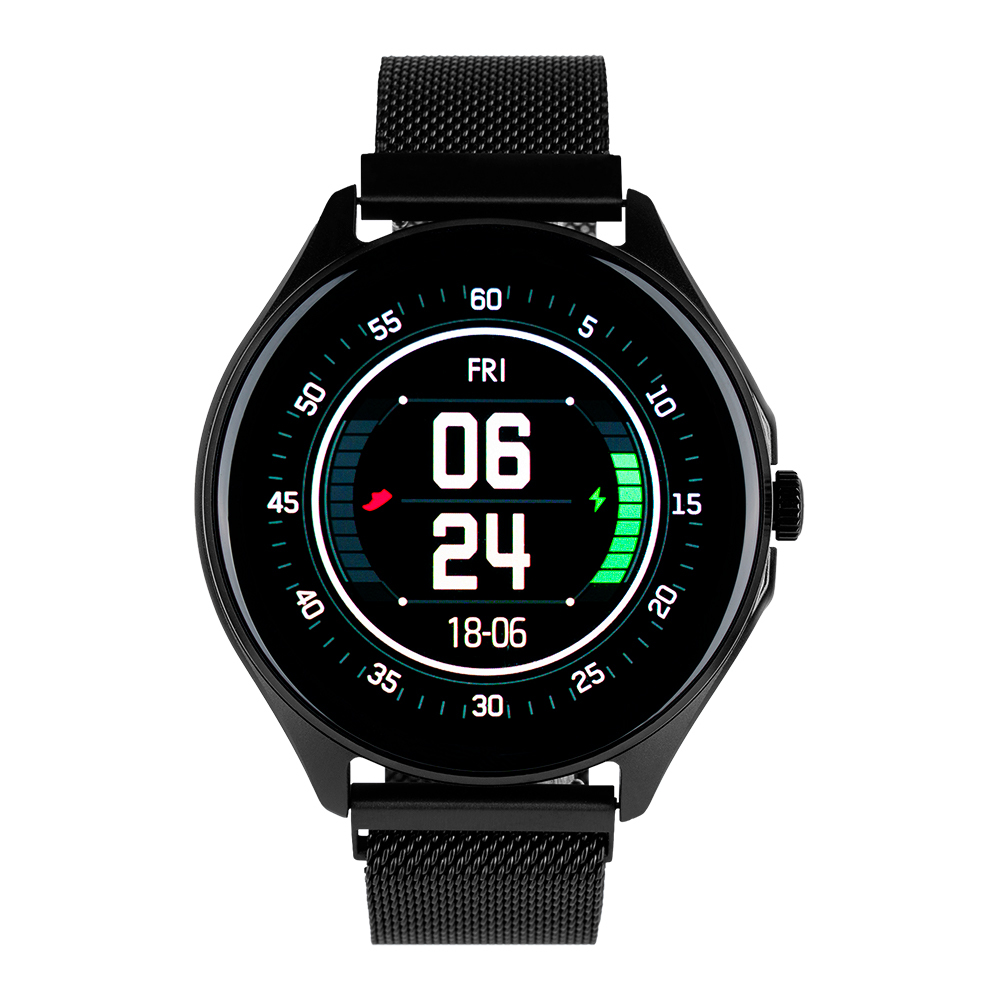 Vorago SW-505 Smart Watch - Redondo Case Shape - Negro Case Color - Negro Band Color - Sensor Salud, Monitor de ritmo cardiaco, Sensor del oxímetro de pulso, Podómetro - Notificación push - Pulso cardíaco, Presión sanguínea - 125MB Built-in Memory - 256KB Memoria estándar - 3.6cm (1.4") - AMOLED Pantalla - Pantalla Táctil - Bluetooth - 120Hora(s) - Inalámbrico - Salud & Ejercicio, Seguimiento, Deportes - Resistente al agua, Resistente al polvo - IP67 Resistente al agua SMARTWATCH VORAGO SW-505 REDOND O IP67 BT 5.3 AMOLED 1.4INCH 2 EXTE - Image 10